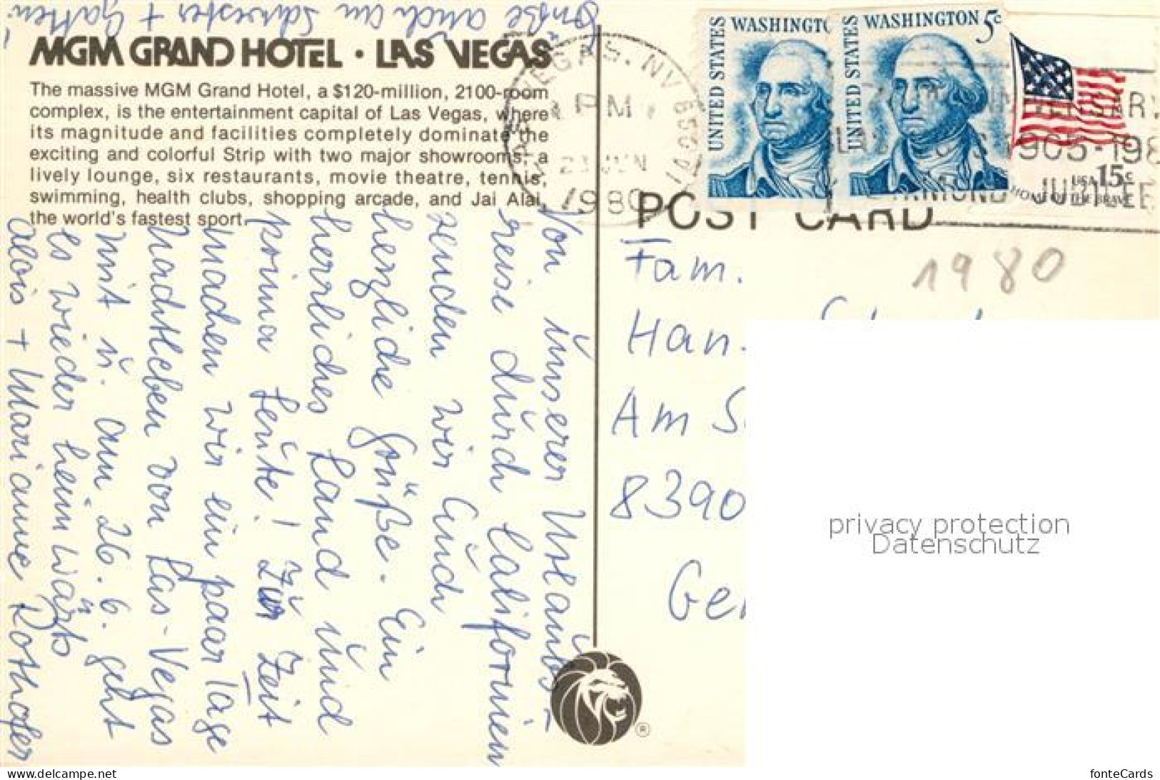 72933578 Las_Vegas_Nevada MGM Grand Hotel  - Autres & Non Classés