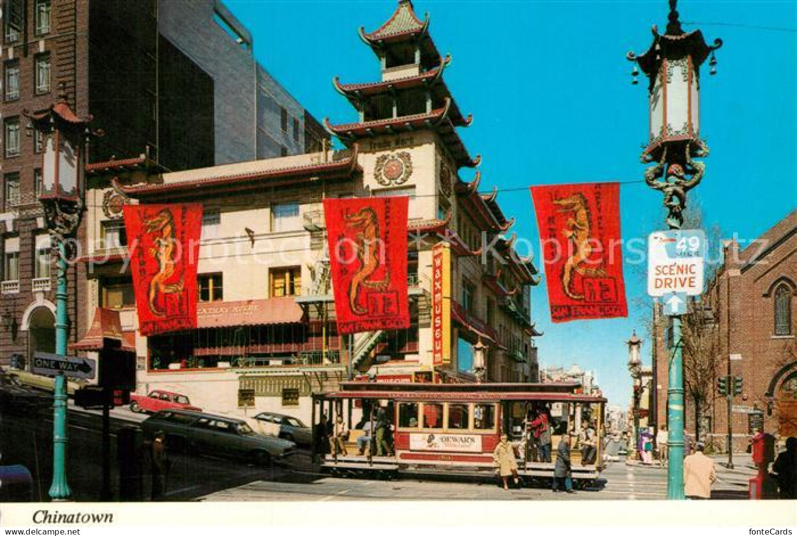 72933577 San_Francisco_California Chinatown California Street Strassenbahn - Autres & Non Classés