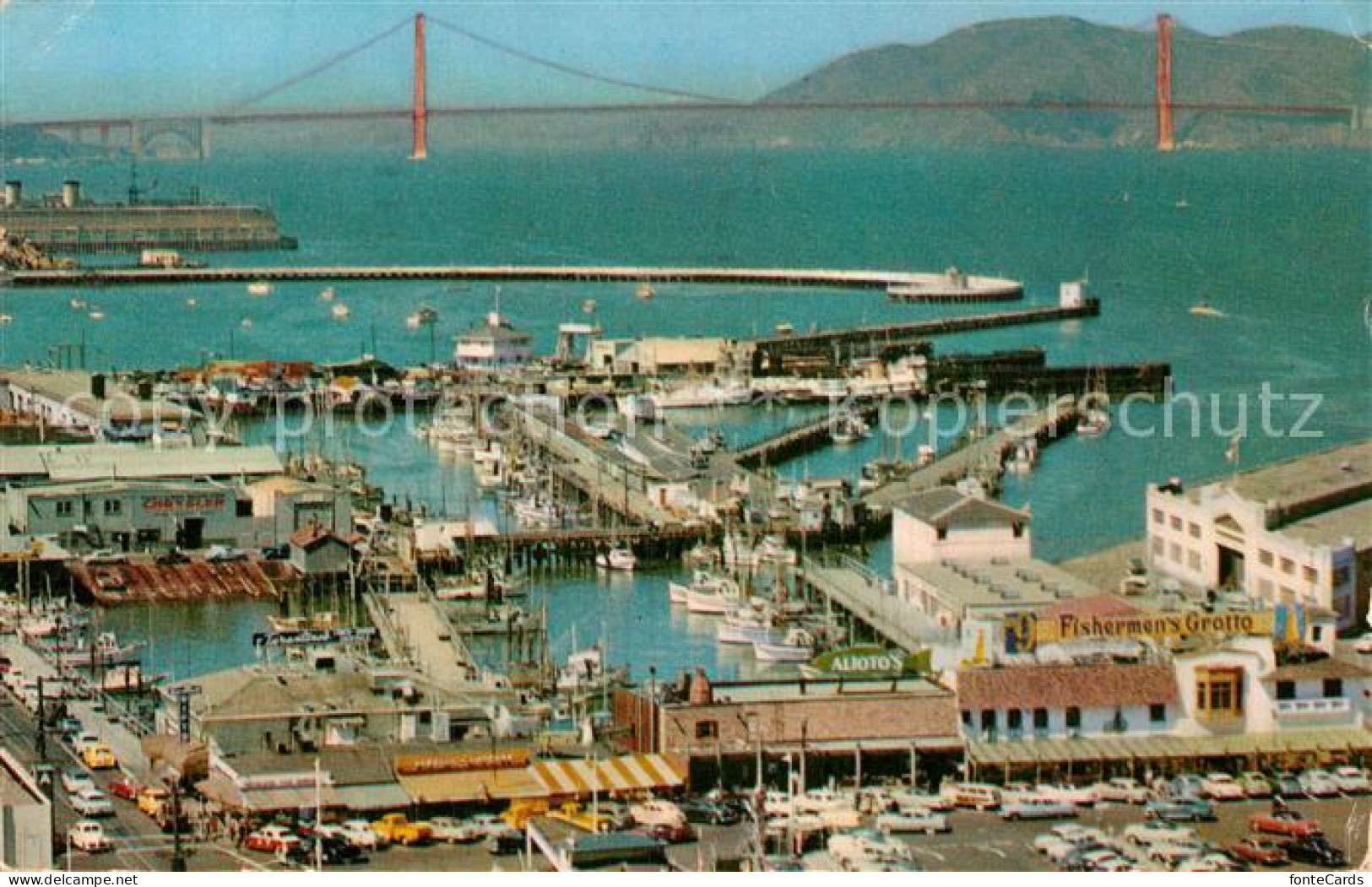 72928504 San_Francisco_California Fliegeraufnahme Fishermans Wharf Golden-Gate-B - Sonstige & Ohne Zuordnung