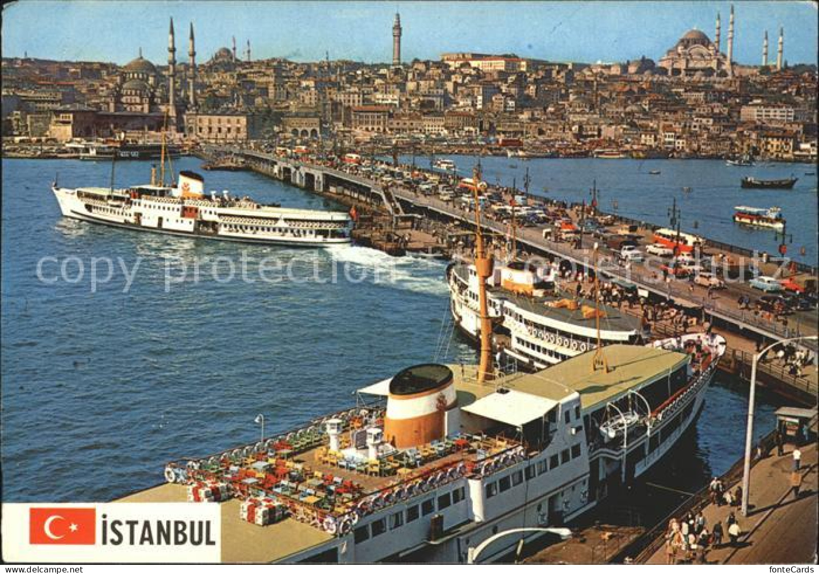 72922820 Istanbul Constantinopel Fliegeraufnahme Galate Bridge Mosque And Sueley - Turquie