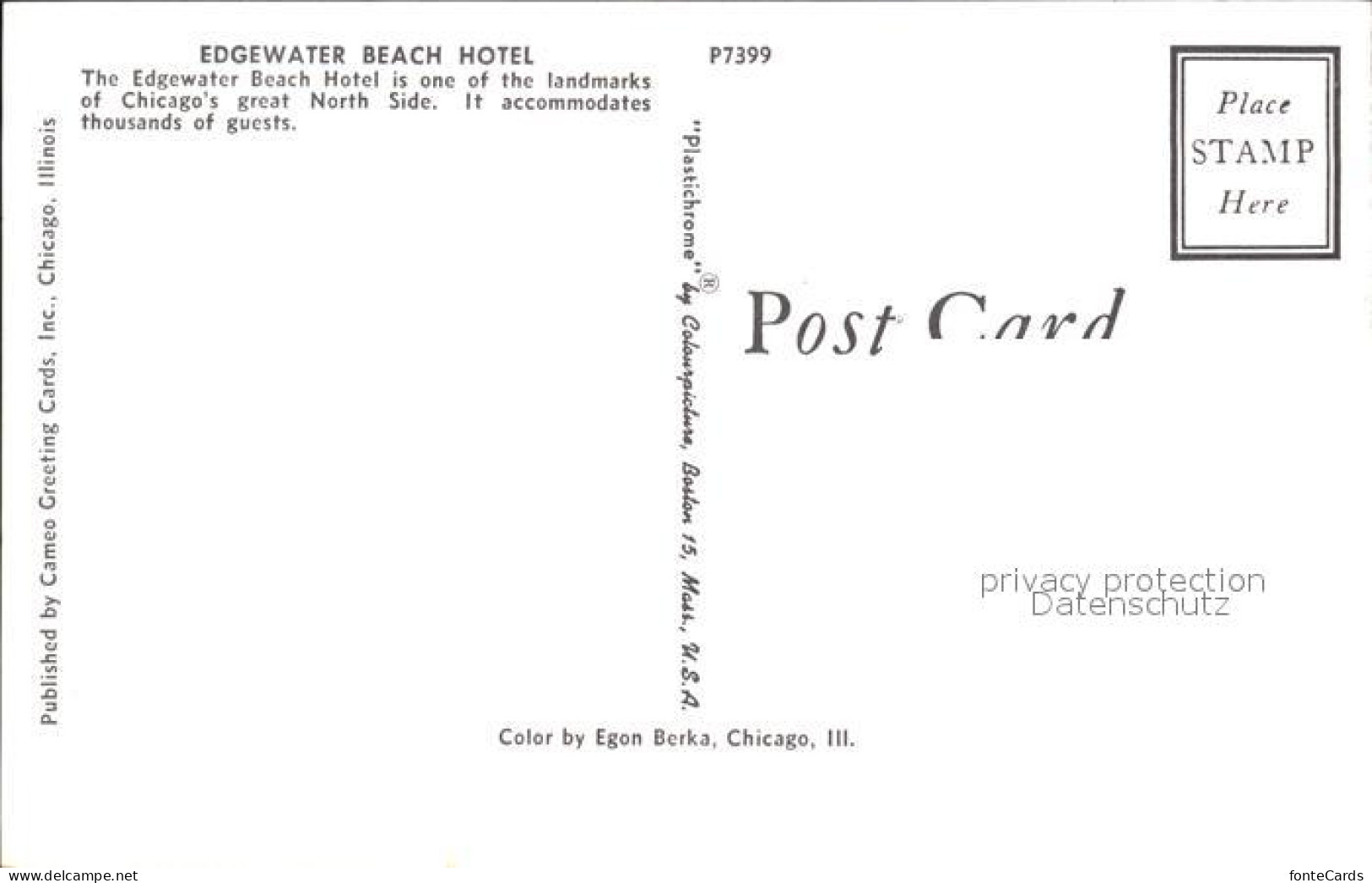 72922175 Chicago_Illinois Edgewater Beach Hotel - Andere & Zonder Classificatie