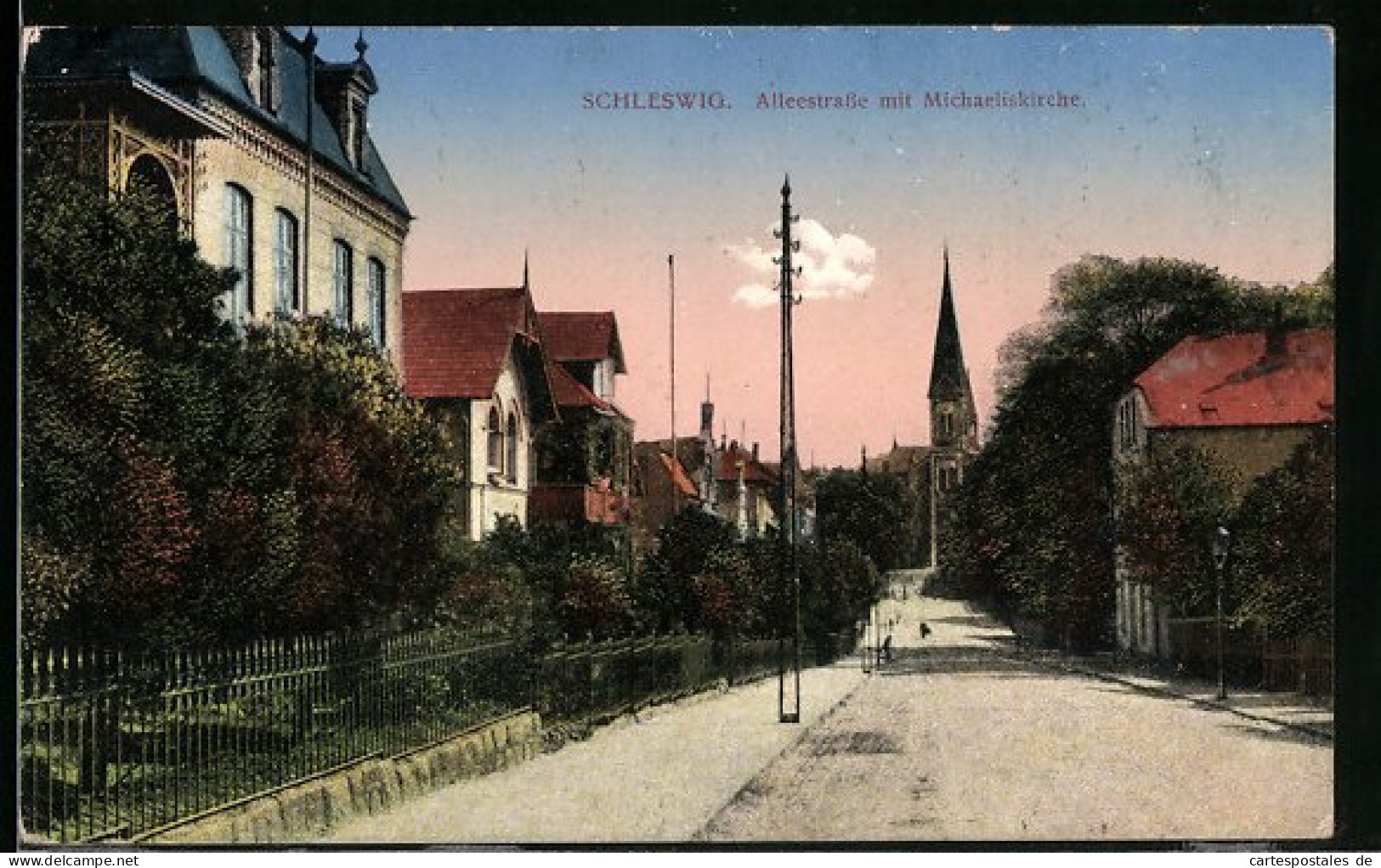 AK Schleswig, Alleestrasse Mit Michaeliskirche  - Schleswig