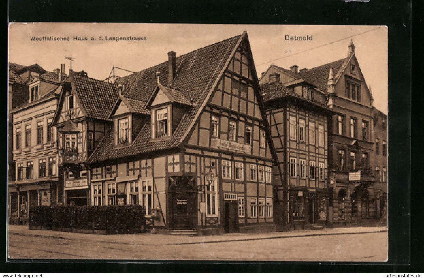 AK Detmold, Westfälisches Haus A. D. Langenstrasse  - Detmold