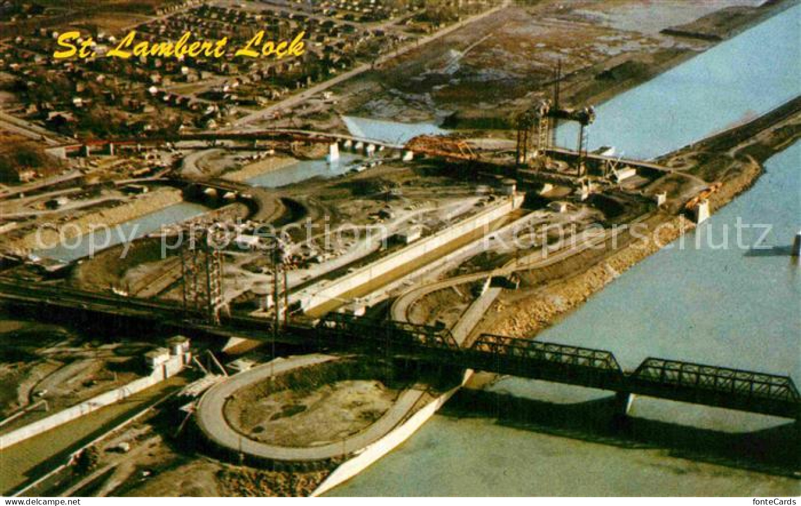 72918630 St Lawrence Seaway Aerial View Of St Lambert Lock  - Other & Unclassified