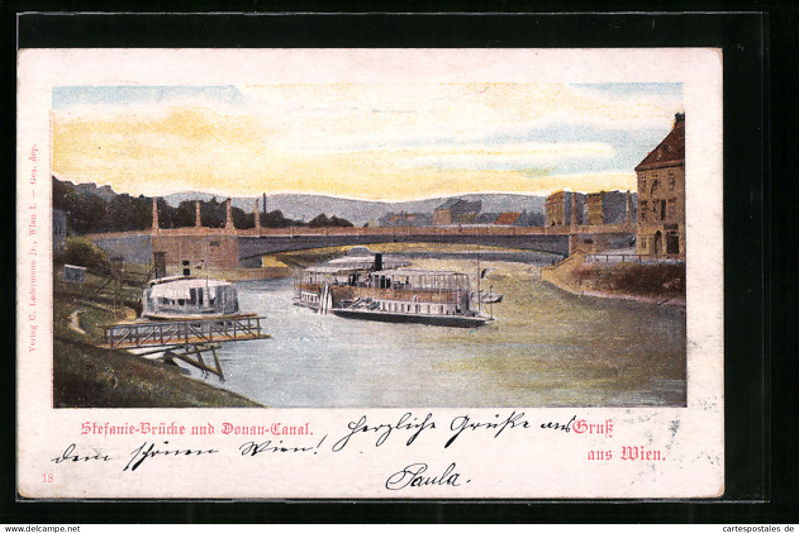AK Wien, Stefanie-Brücke Und Donau-Canal  - Other & Unclassified