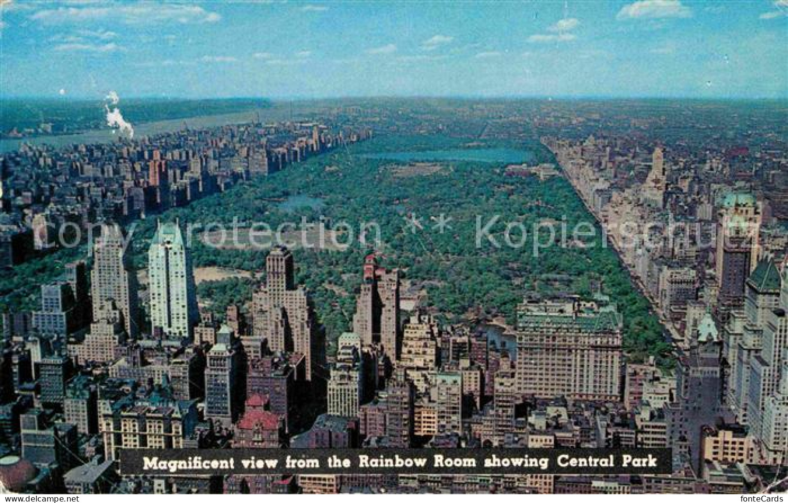 72908218 New_York_City Fliegeraufnahme Skyline With Central-Parl Rainbow Room Ro - Andere & Zonder Classificatie