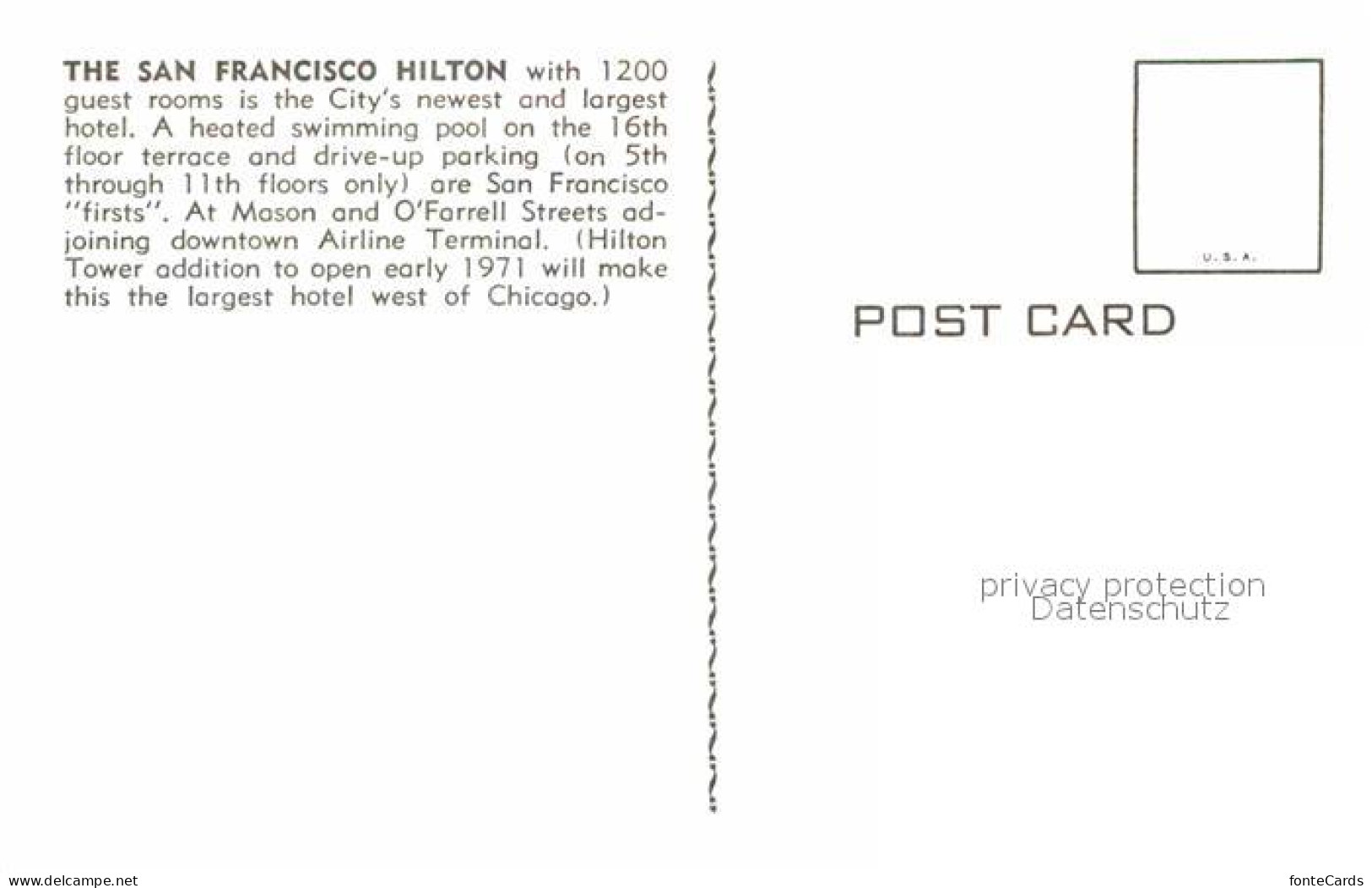 72908190 San_Francisco_California Hilton Hotel - Autres & Non Classés