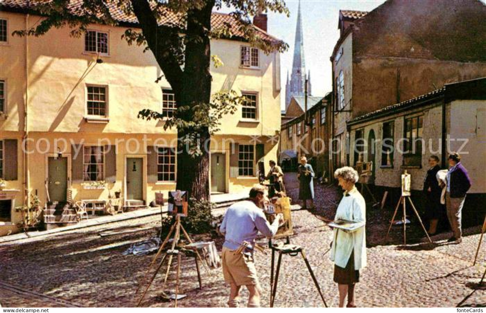 72908184 Norwich UK Elm Hill And The Cathedral  - Sonstige & Ohne Zuordnung