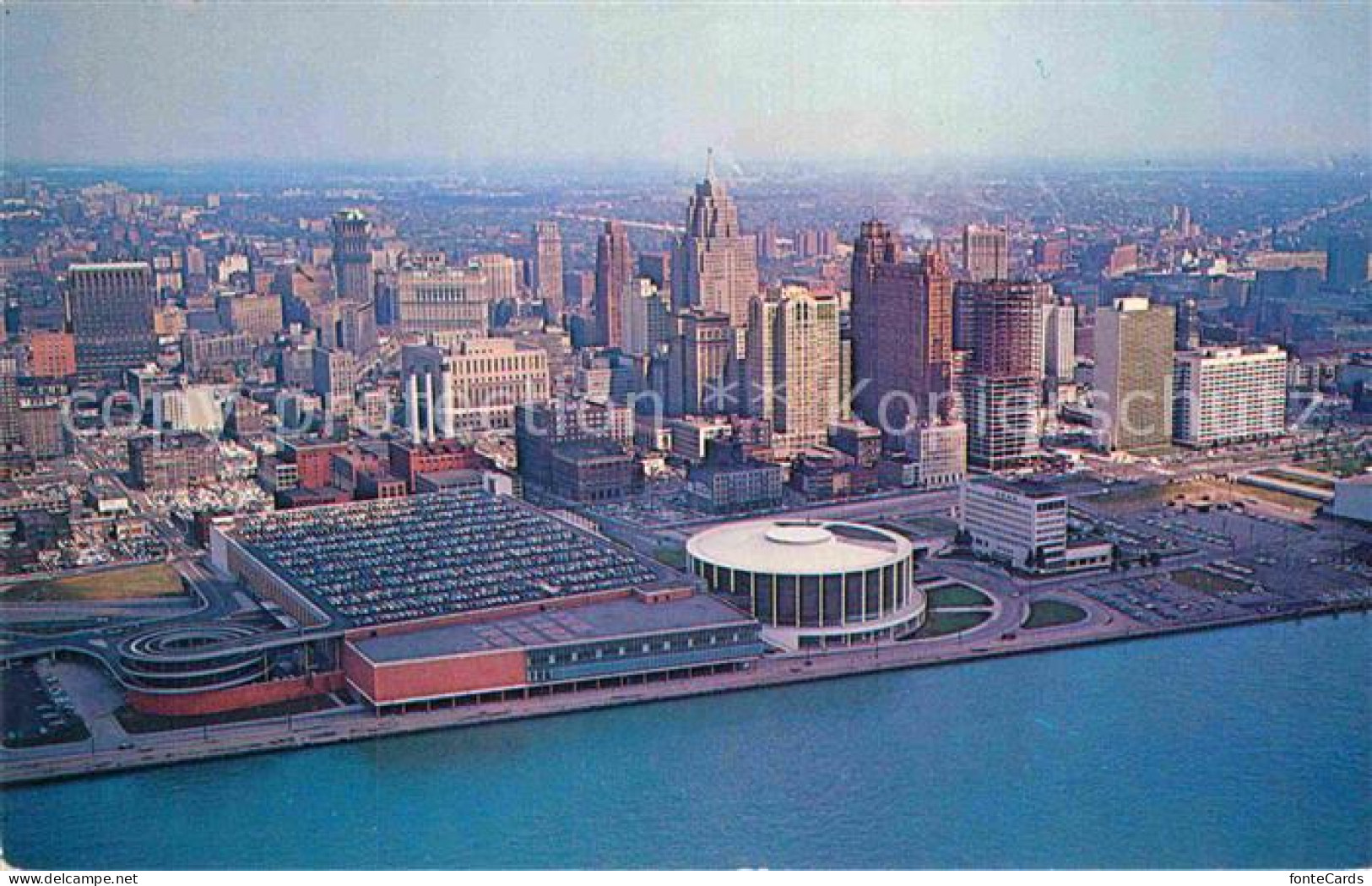 72907193 Detroit_Michigan Fliegeraufnahme Civic Center Skyline - Autres & Non Classés