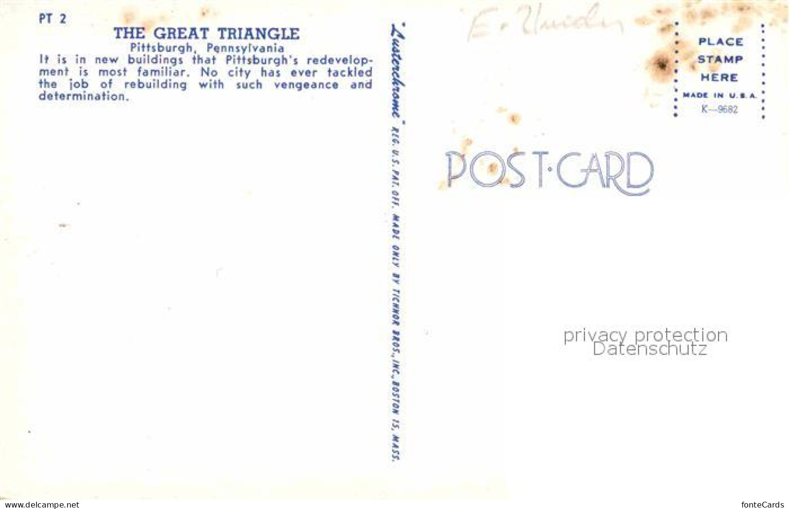 72907158 Pittsburgh Triangle  Pittsburgh - Other & Unclassified