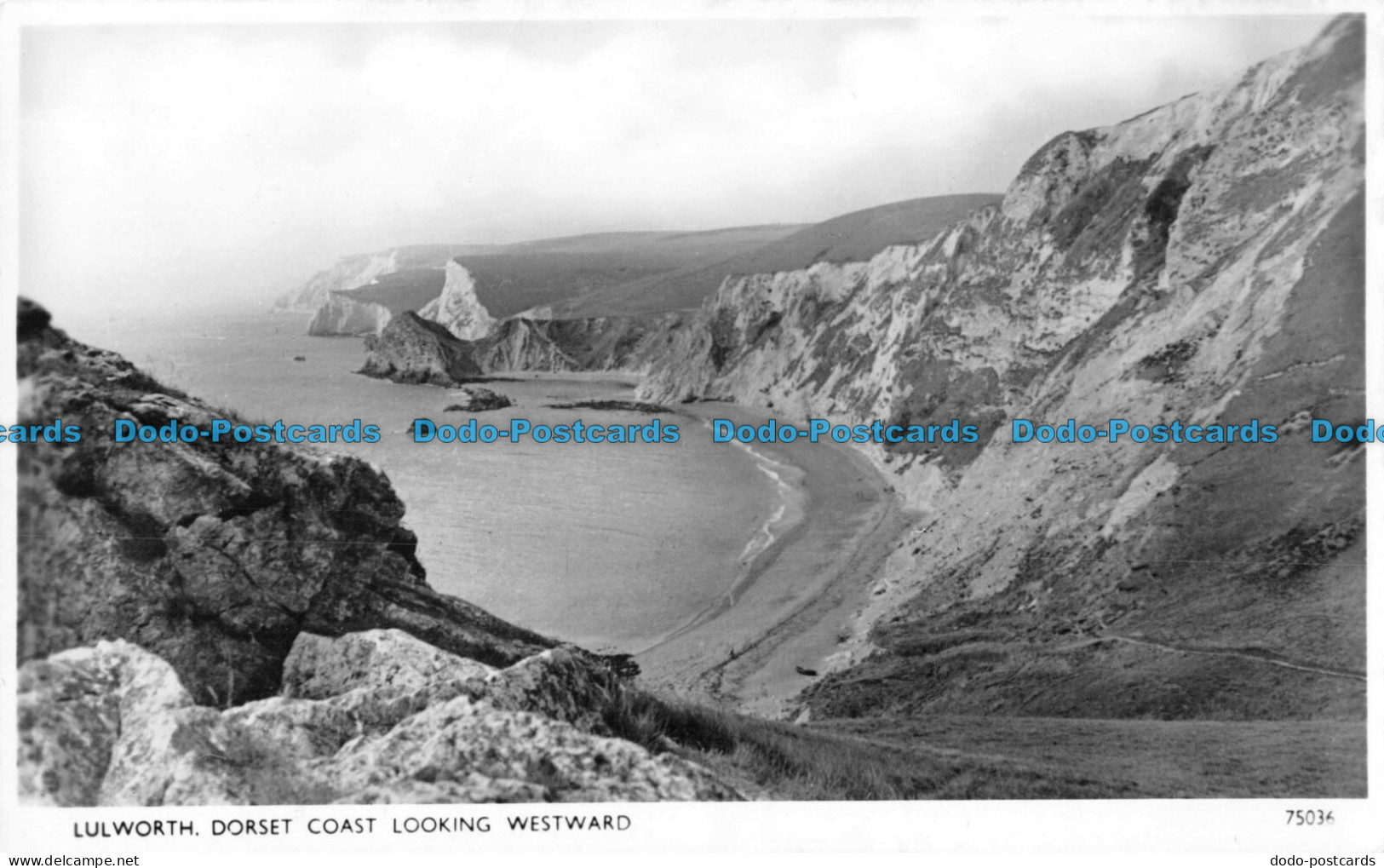 R091012 Lulworth. Dorset Coast Looking Westward. Photochrom - Mundo