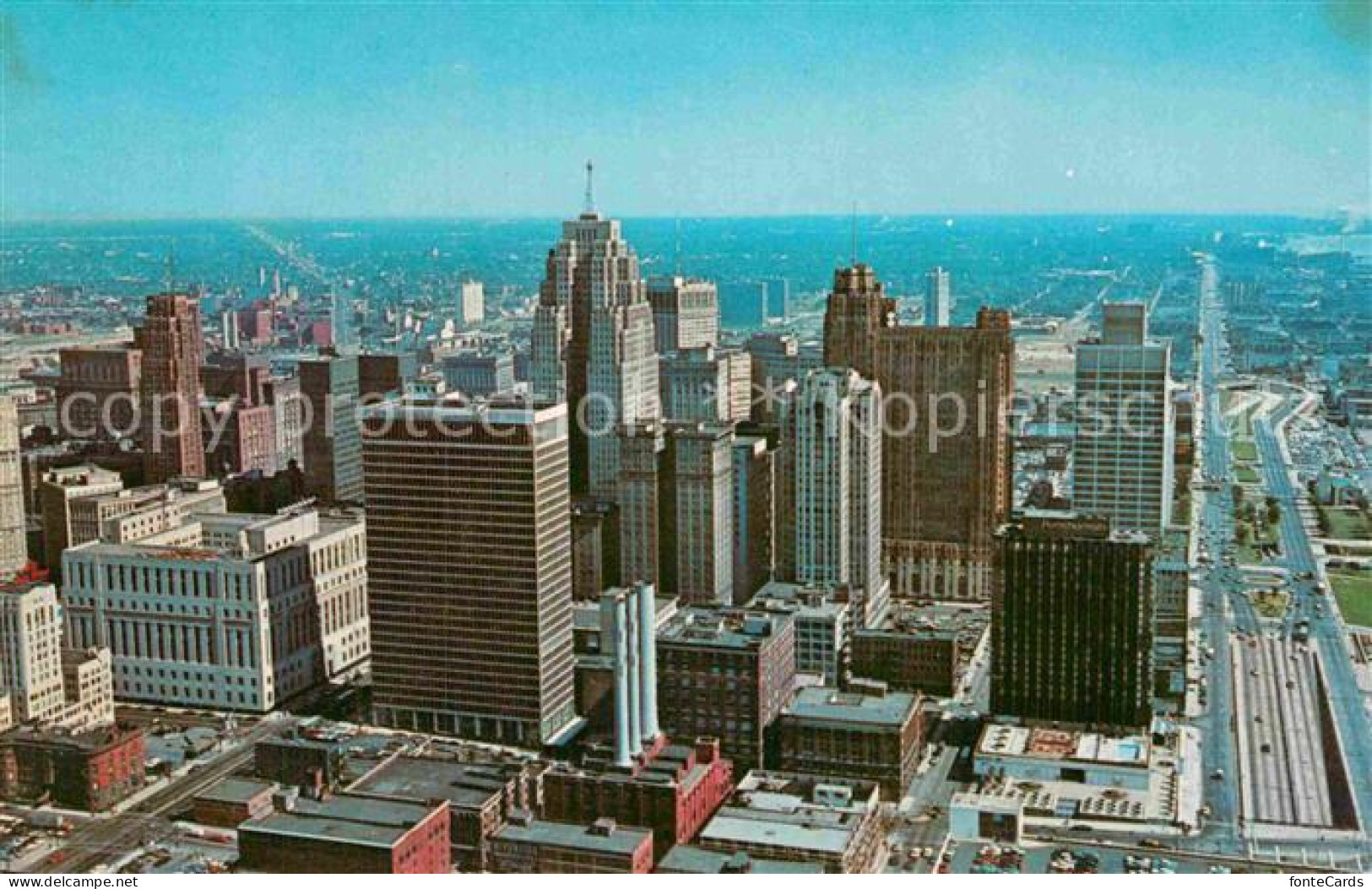 72907135 Detroit_Michigan Bird Eye  - Sonstige & Ohne Zuordnung