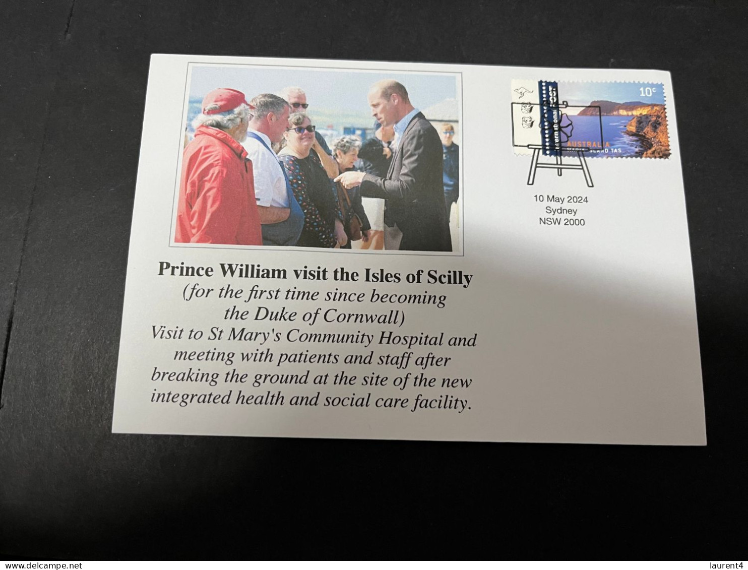 12-5-2024 (4 Z 27B) ) Prince William Visit To The Isle Of Scilly (part Of A 2 Days Visit The Cornwall Region) - Königshäuser, Adel