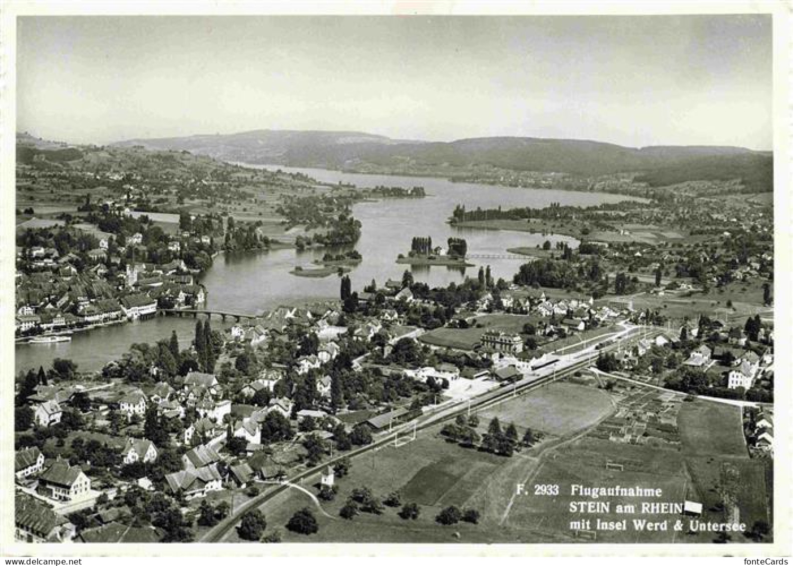 13975855 Stein_Rhein_Stein_am_Rhein_SH Panorama Mit Insel Werd Und Untersee - Andere & Zonder Classificatie