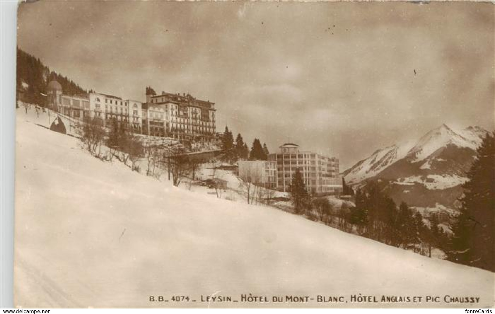 13926583 Leysin_VD Hotel Du Mont Blanc Hotel Anglais Et Pic Chaussy - Sonstige & Ohne Zuordnung