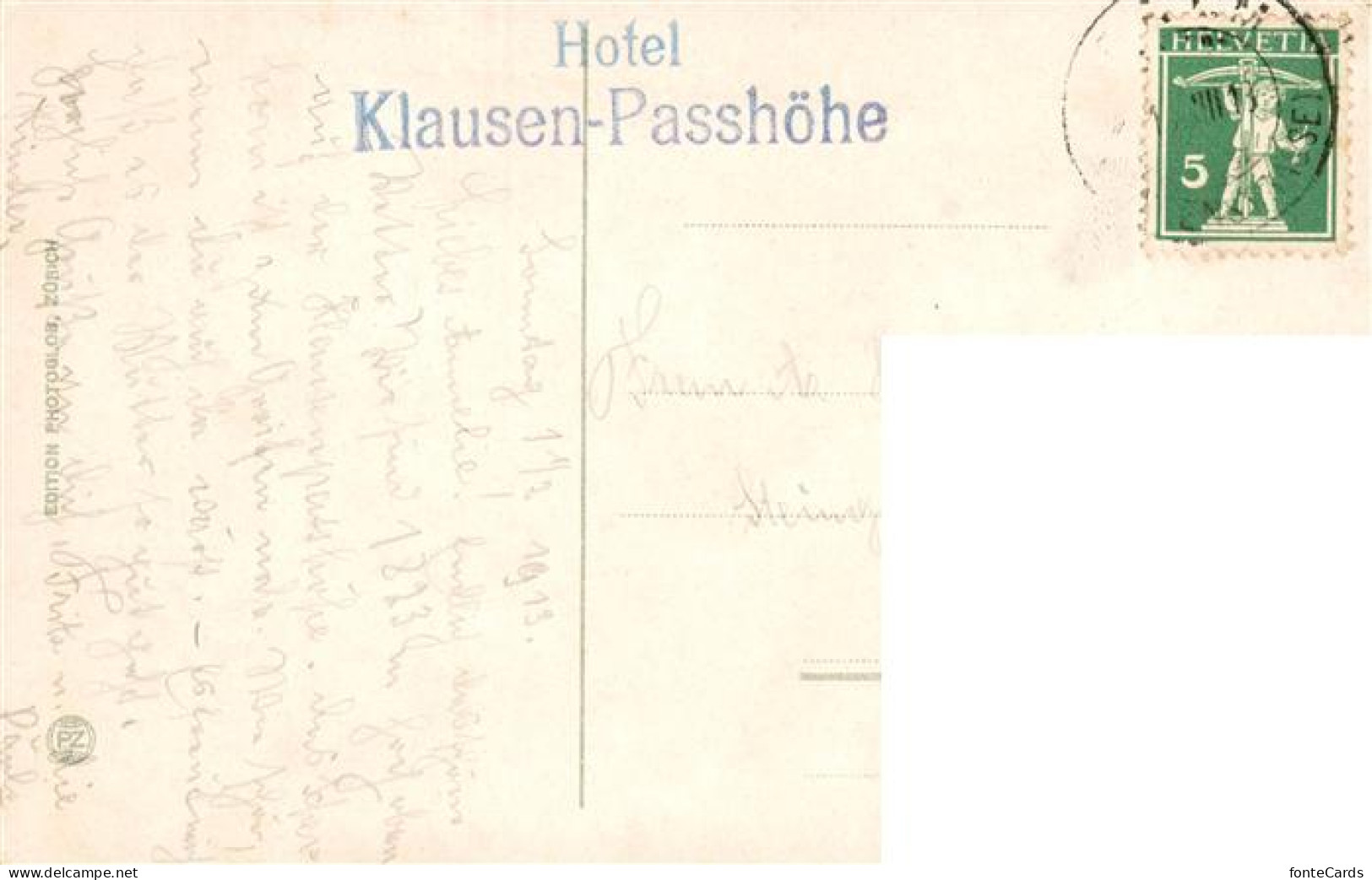 13926540 Klausenstrasse_UR Hotel Klausen Passhoehe Mit Kammlistock Und Scheerhor - Other & Unclassified