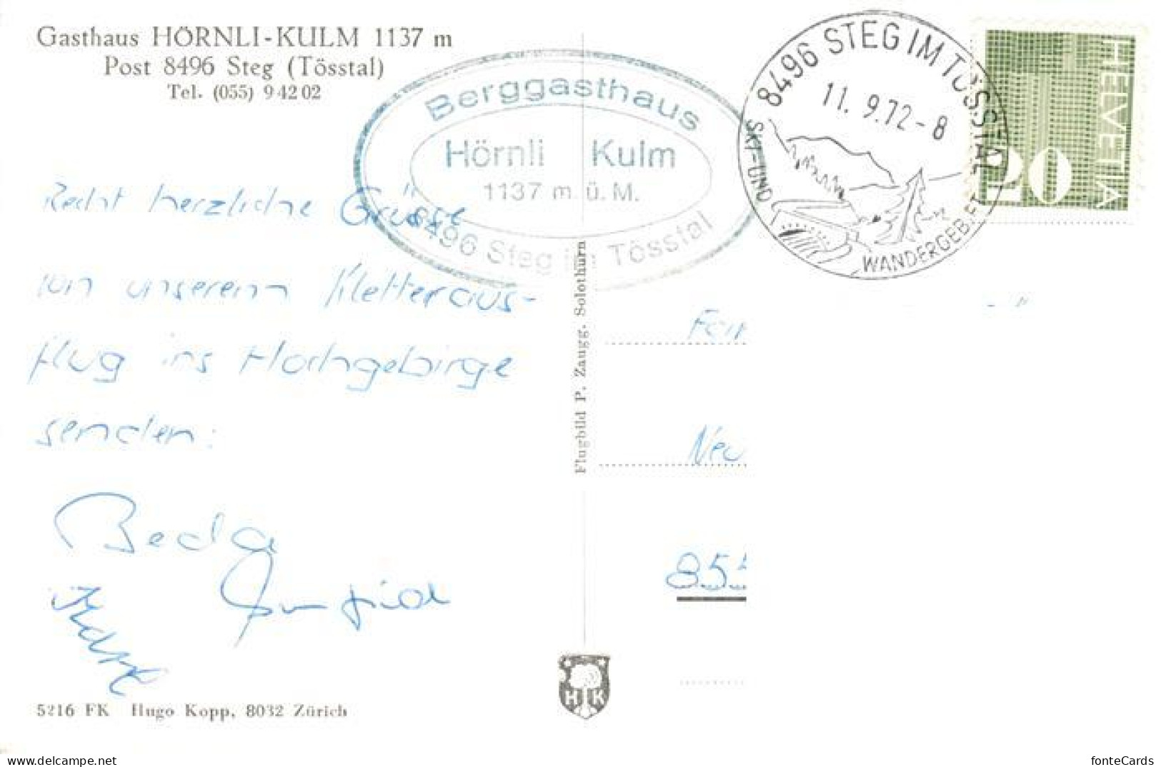 13926425 Steg_Toesstal_ZH Gasthaus Hoernli Kulm Mit Vorarlbergeralpen Und Saenti - Autres & Non Classés