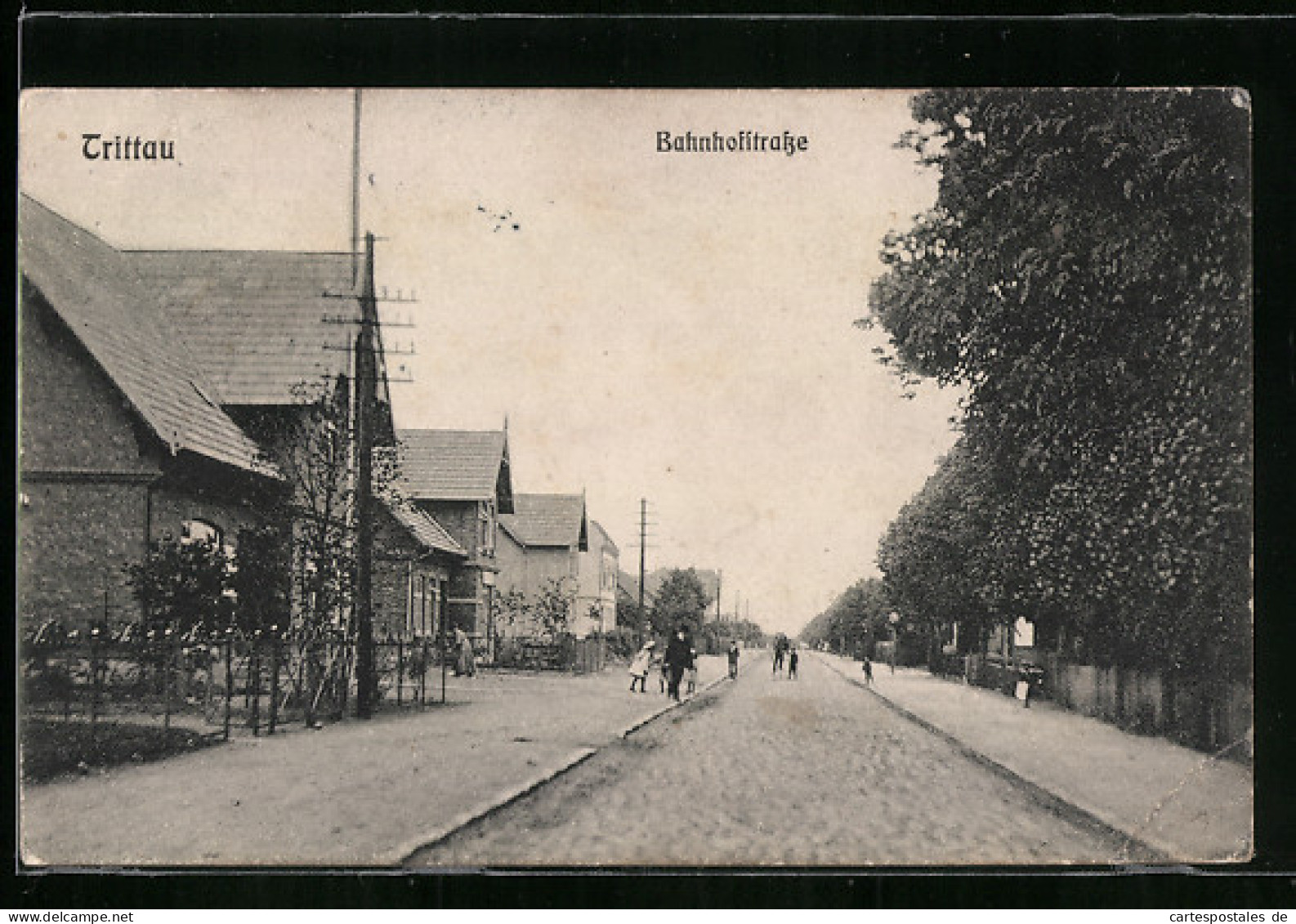 AK Trittau, Blick In Die Bahnhofsstrasse  - Trittau