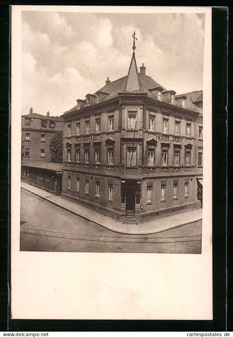 AK Esslingen A. N., Hotel Post Von Der Strasse Gesehen  - Esslingen