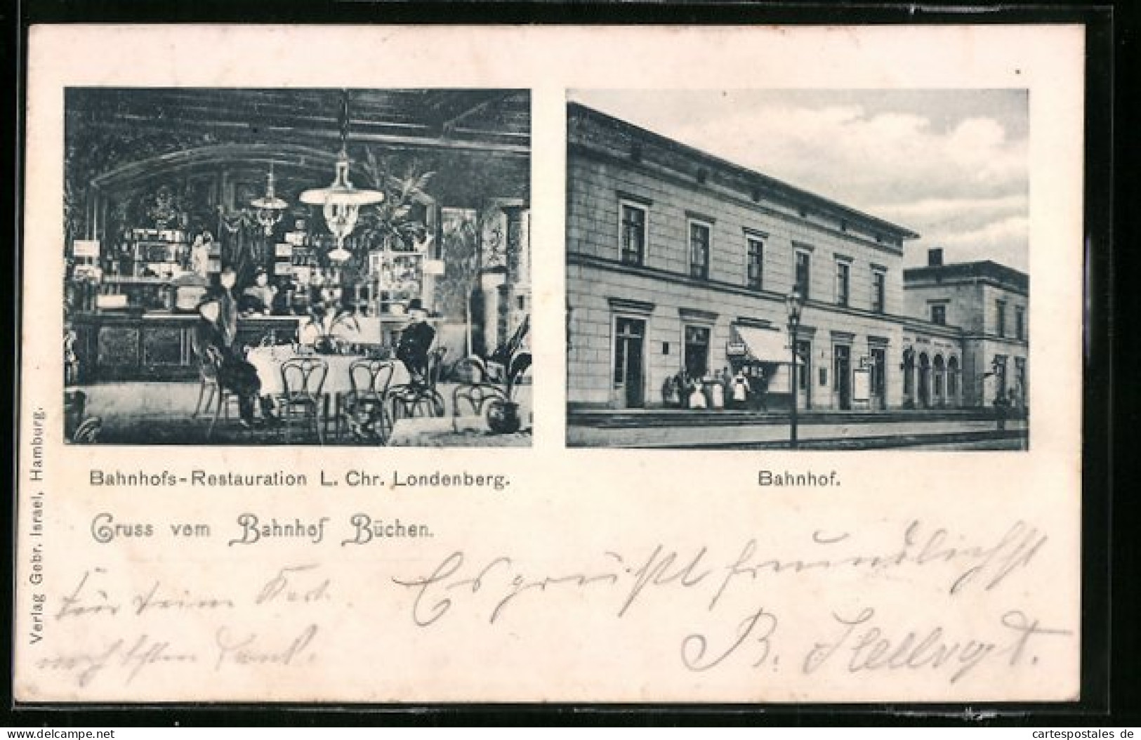 AK Büchen, Bahnhof, Bahnhof-Restaurant L. Chr. Londenberg  - Altri & Non Classificati