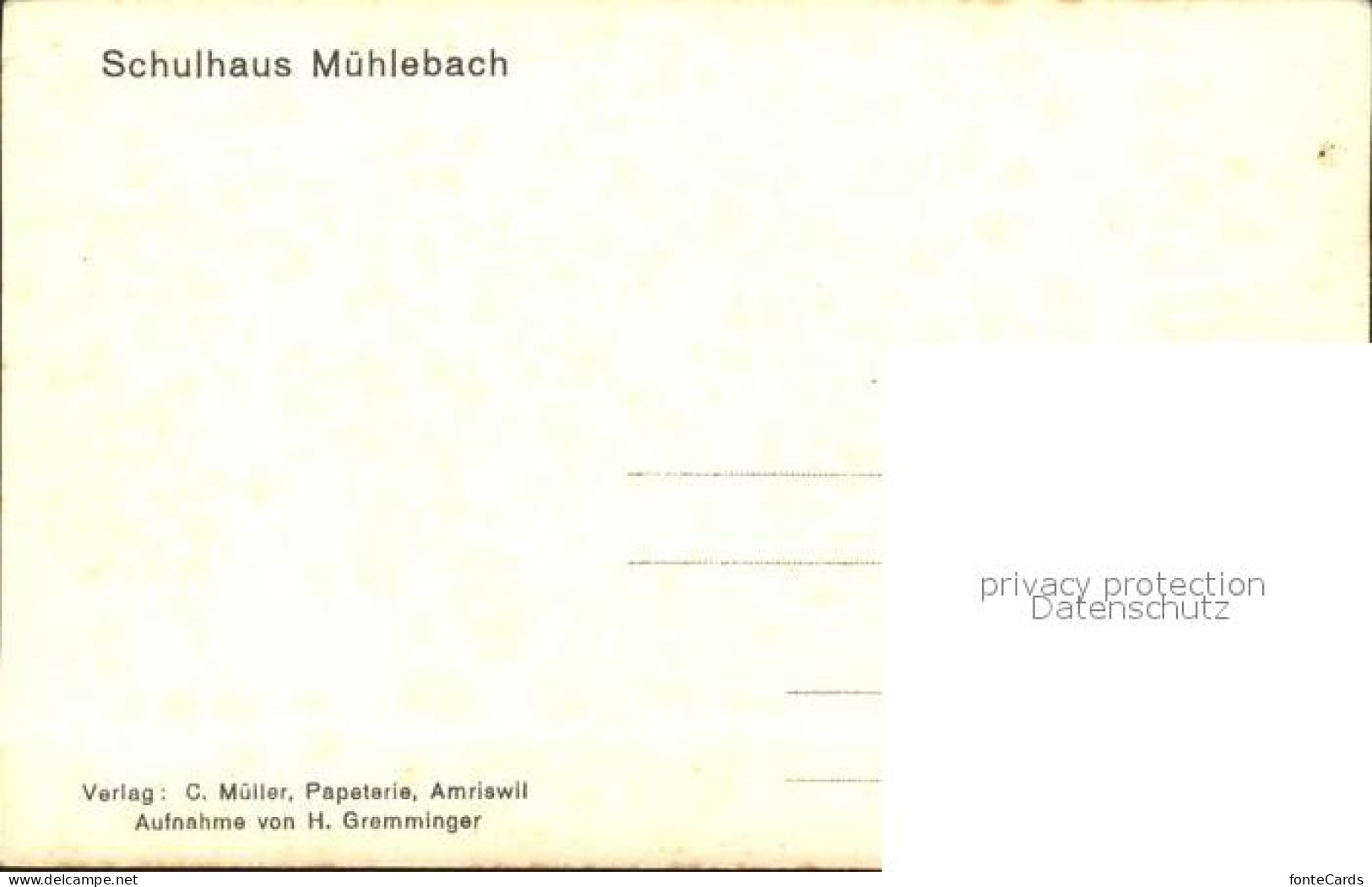 12057676 Muehlebach Zuerich Schulhaus  - Altri & Non Classificati