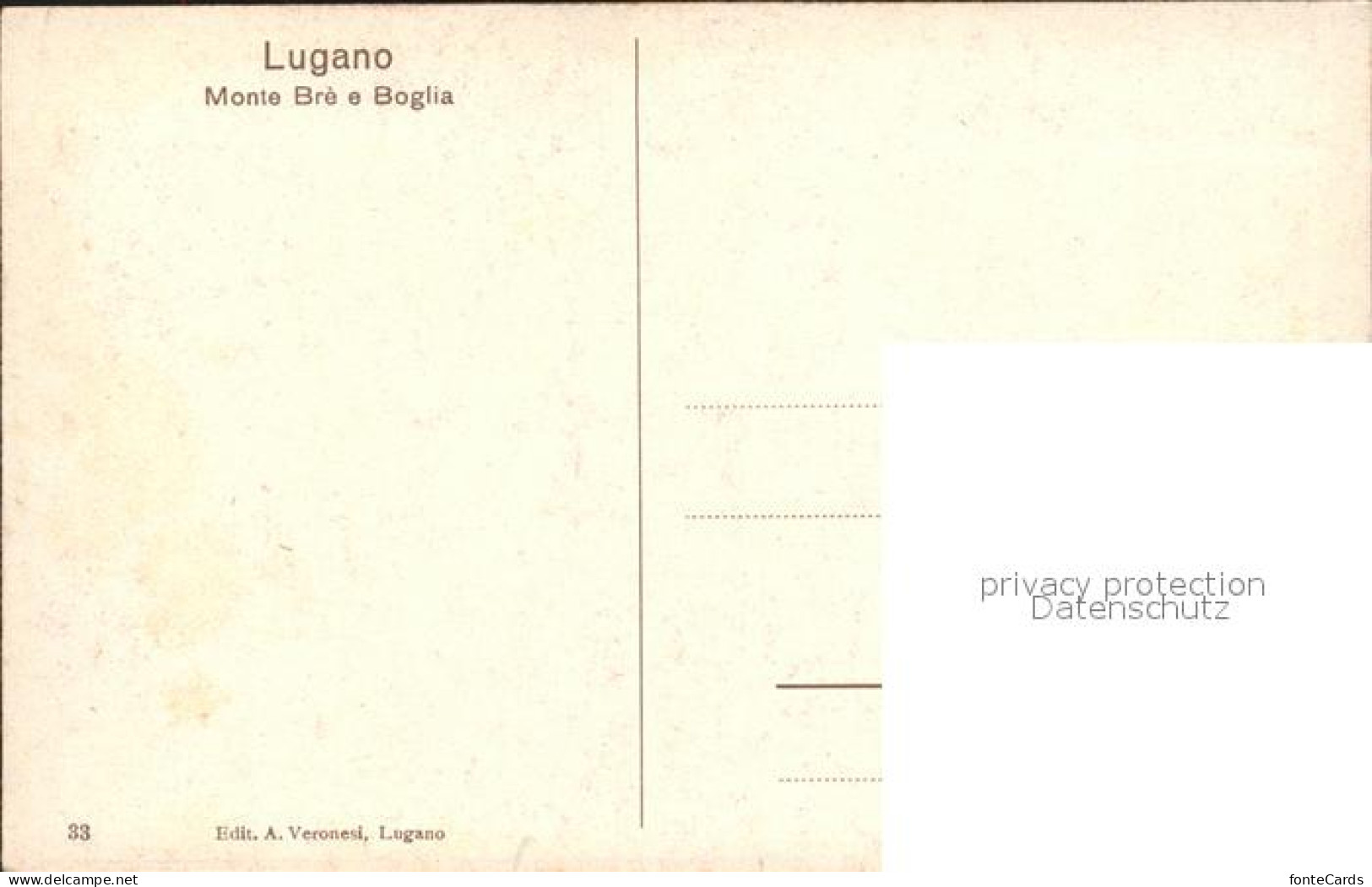 12056546 Lugano TI Kuenstlerkarte Mit Monte Bre E Boglia Lugano TI - Andere & Zonder Classificatie