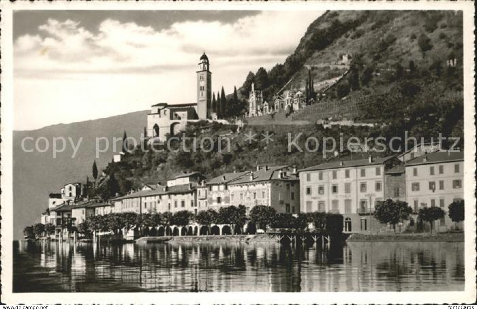 12047506 Morcote TI Lago Di Lugano Ansicht Vom Luganersee Aus Morcote - Altri & Non Classificati