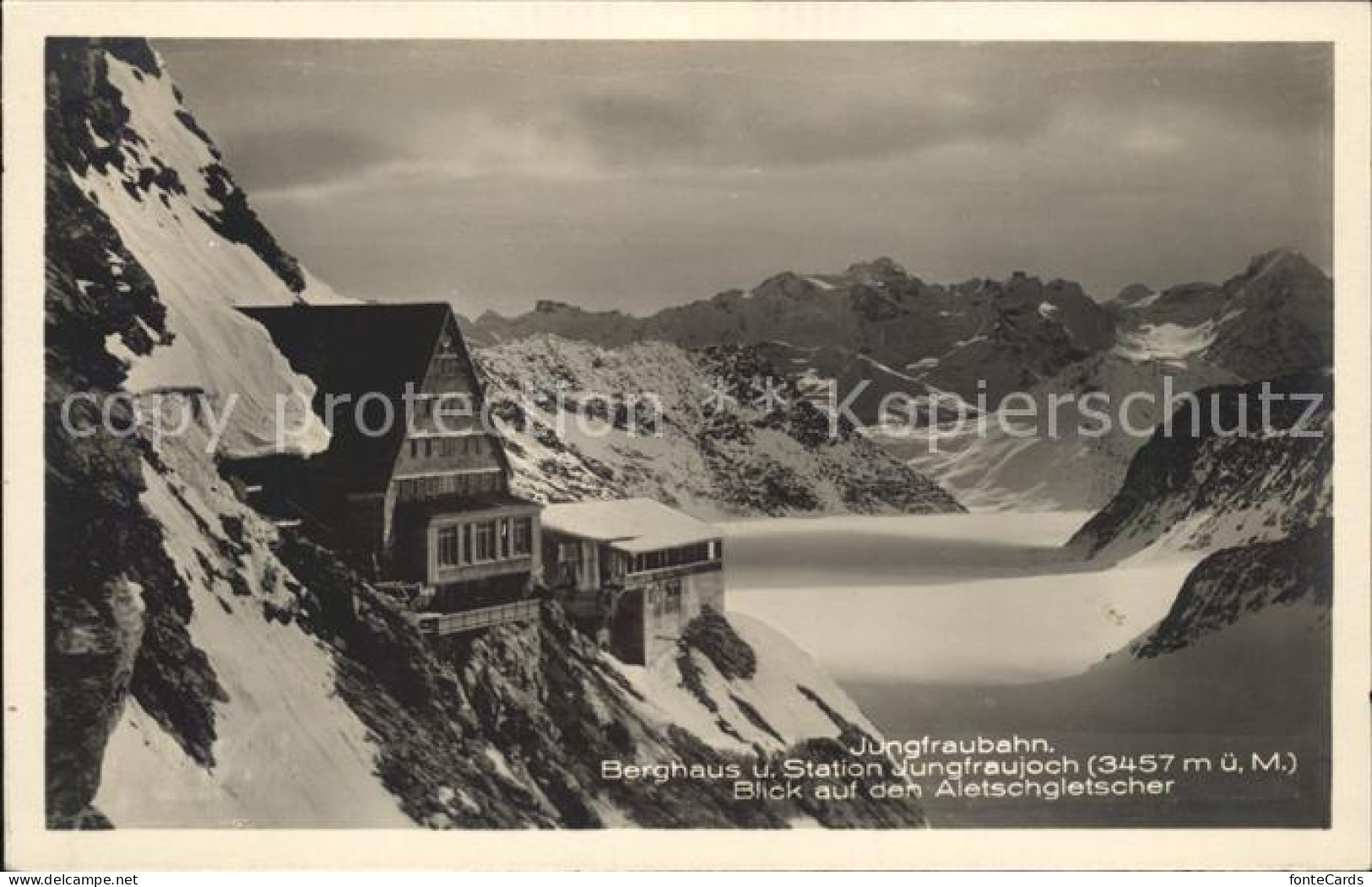 12047276 Jungfraujoch Berghaus Mit Aletschgletscher Jungfraujoch - Autres & Non Classés