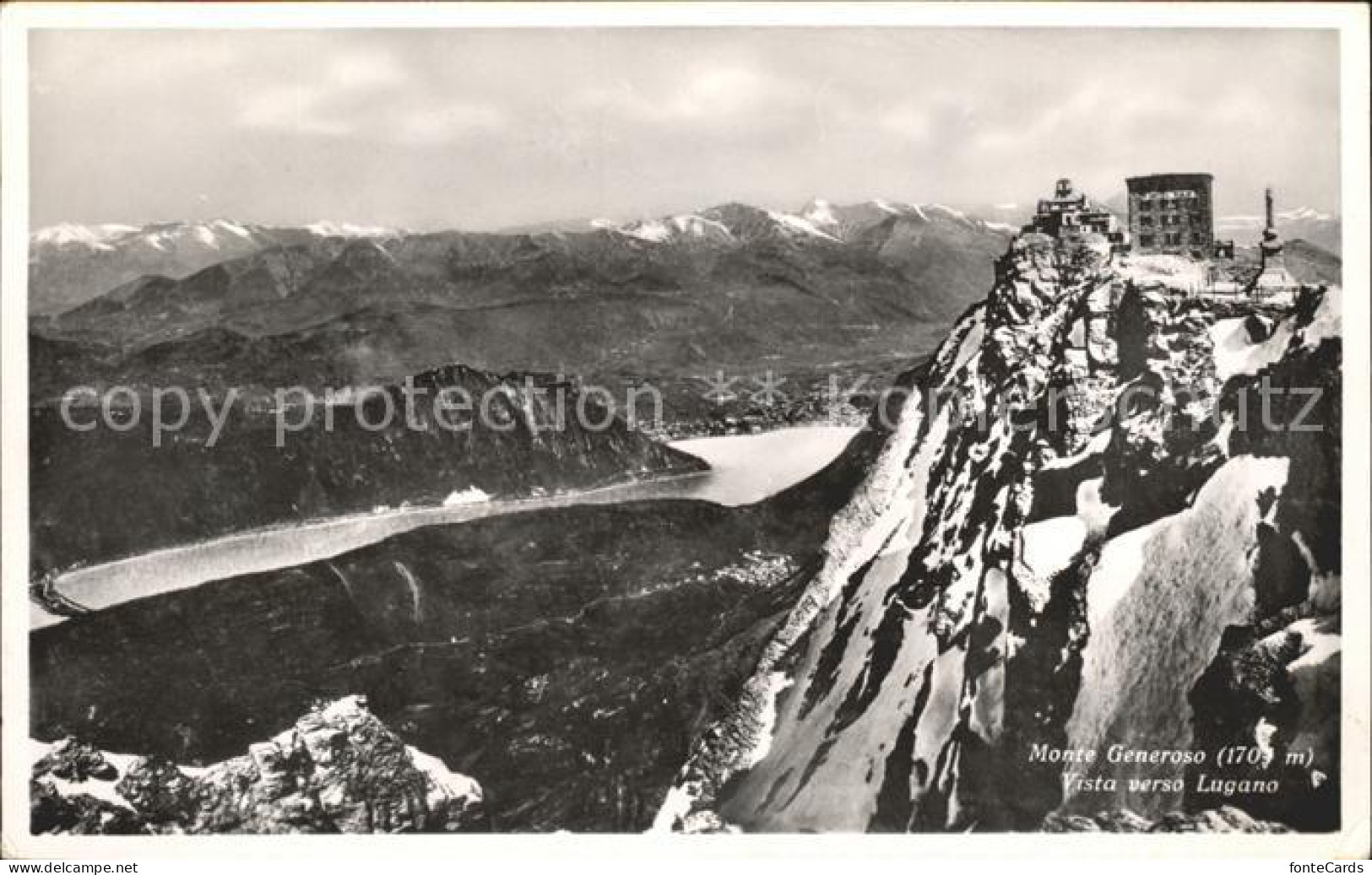 12045946 Monte Generoso Vista Verso Lugano Lago Berghotel Luganersee Alpenpanora - Autres & Non Classés