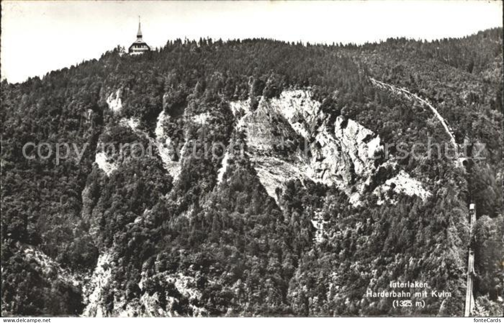 12044896 Interlaken BE Harderbahn Mit Kulm Interlaken - Autres & Non Classés