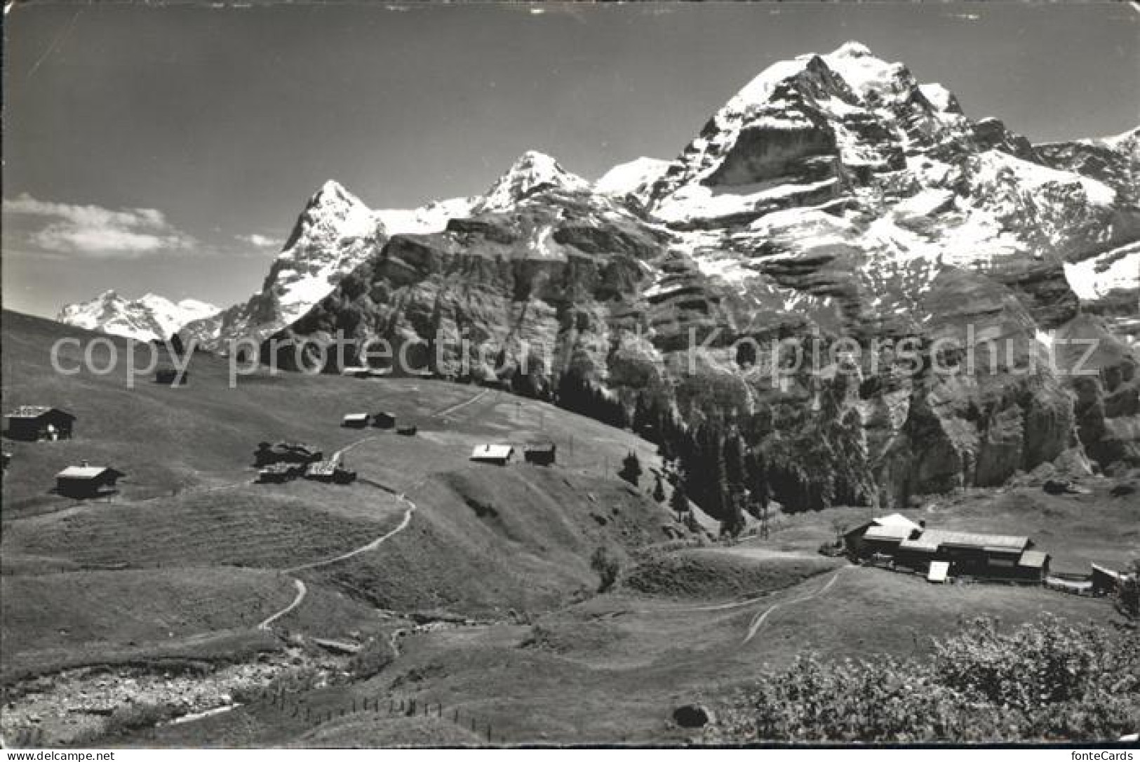 12044786 Muerren BE Alp Spielboden Mit Eiger Moench Jungfrau Muerren - Autres & Non Classés