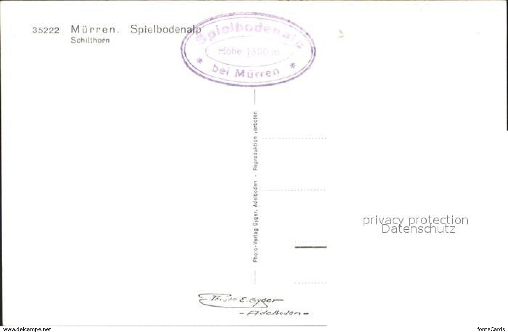 12044706 Muerren BE Spielbodenalp Mit Schilthorn Muerren - Other & Unclassified