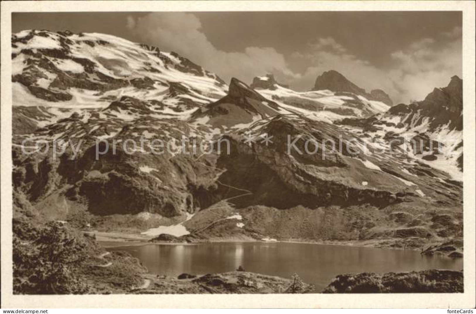 12044466 Truebsee OW Mit Jochpass Gebirgspanorama Engelberg - Andere & Zonder Classificatie