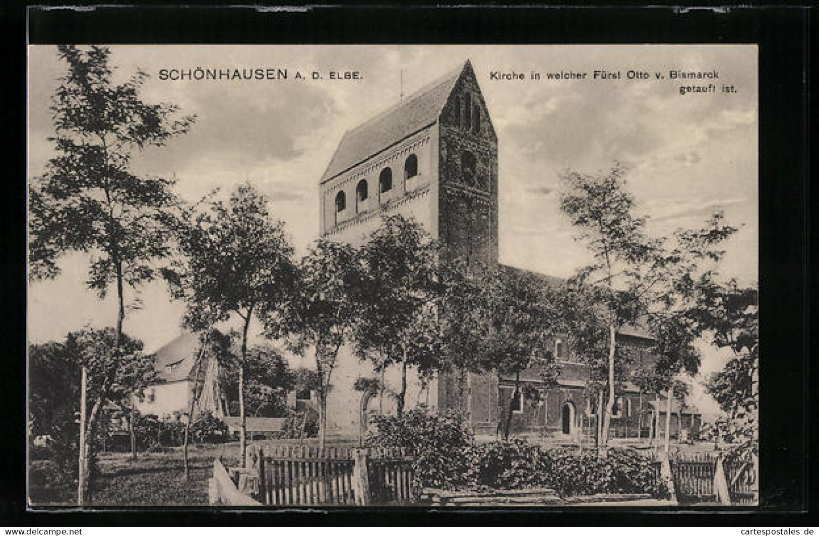 AK Schönhausen A. D. Elbe, Taufkirche Fürst Ottos V. Bismarck  - Altri & Non Classificati