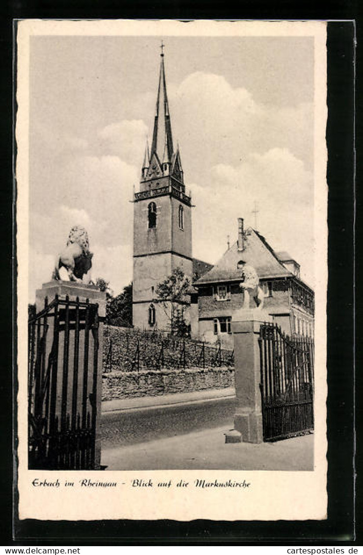 AK Erbach Im Rheingau, Blick Auf Die Markuskirche  - Rheingau