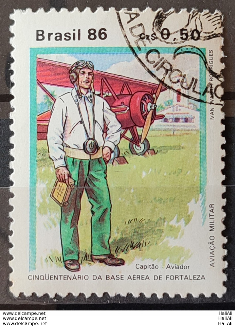 C 1540 Brazil Stamp Airplane Aeronautical Military Costumes And Uniforms 1986 Circulated 1 - Usati