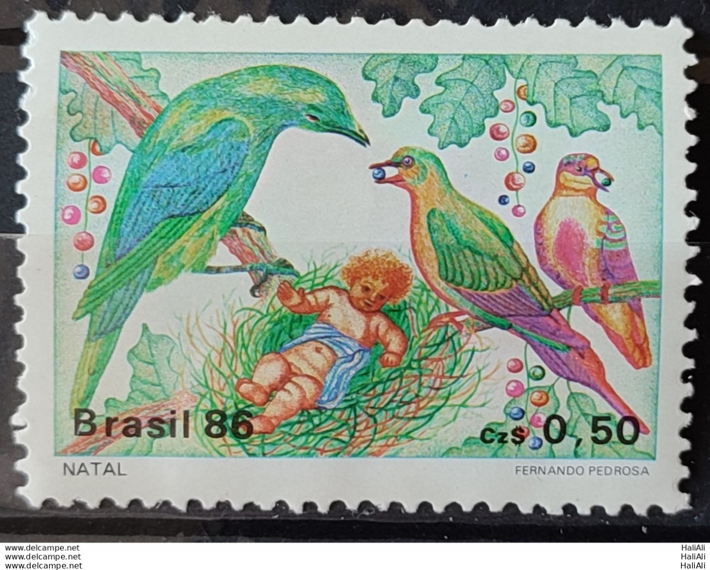 C 1530 Brazil Stamp Christmas Religion Birds 1986 - Nuevos