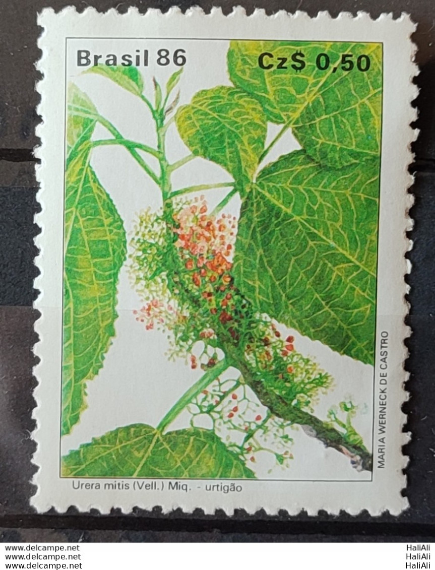C 1523 Brazil Stamp Flora Flowers Urticao Preservation 1986 - Ungebraucht