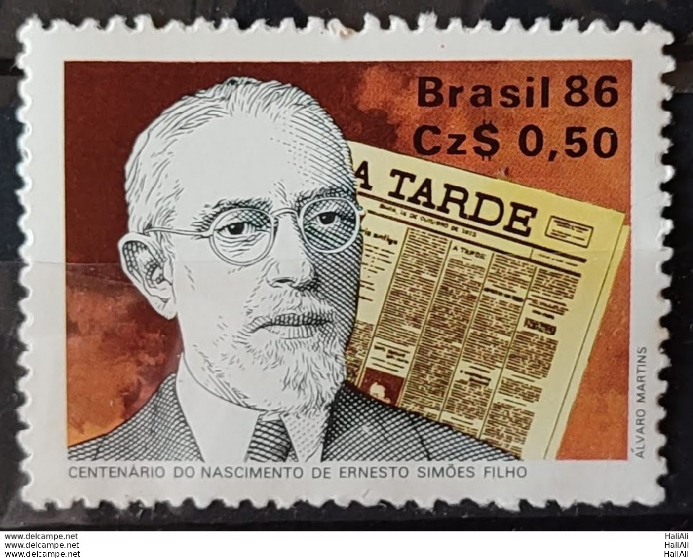 C 1526 Brazil Stamp 100 Years Ernesto Simoes Filho Political Journalism 1986 - Ungebraucht