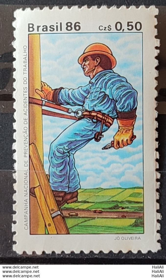 C 1516 Brazil Stamp Prevention Of Work Accidents Health Safety 1986 2 - Ungebraucht