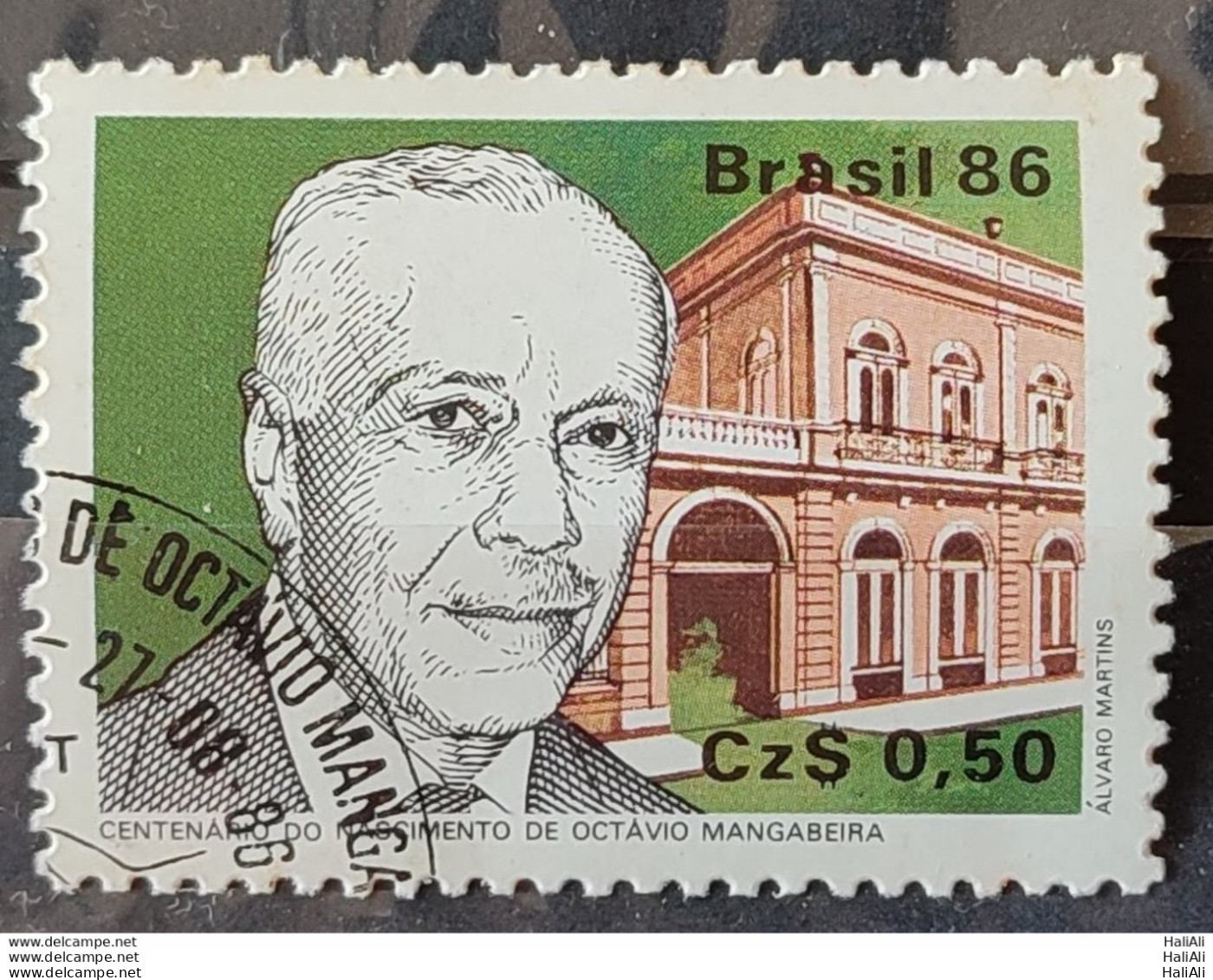 C 1519 Brazil Stamp Octavio Mangabeira Politics 1986 Circulated 1 - Gebraucht