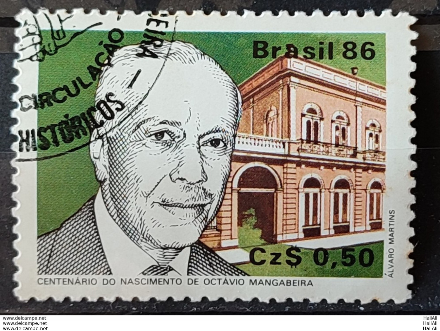 C 1519 Brazil Stamp Octavio Mangabeira Politics 1986 Circulated 2 - Usati