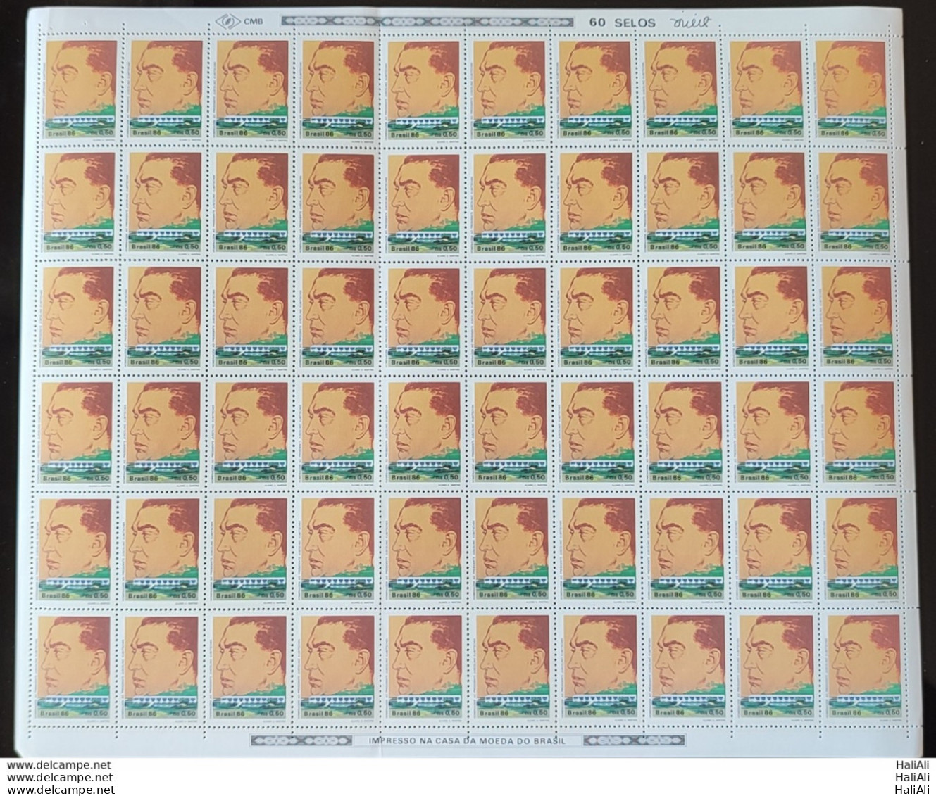 C 1518 Brazil Stamp President Juscelino Kubitschek Brasilia 1986 Sheet - Neufs