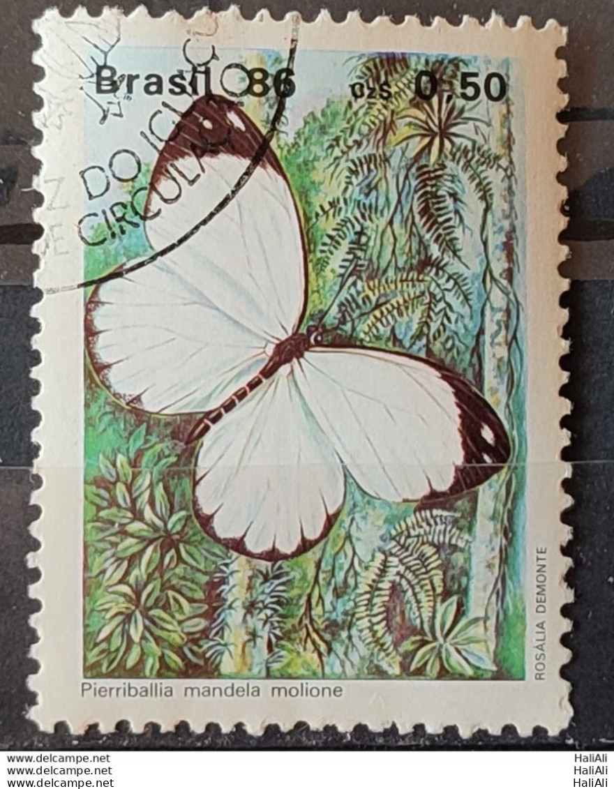 C 1513 Brazil Stamp Butterfly Insects 1986 Circulated 1 - Gebraucht