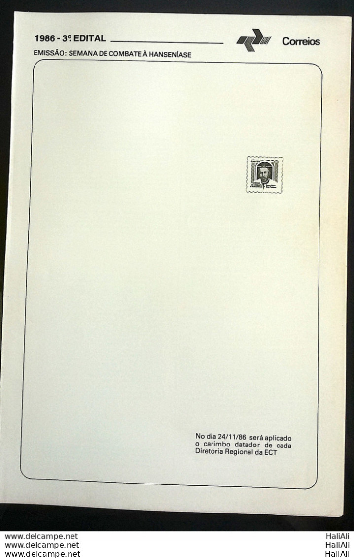 Brochure Brazil Edital 1986 03 Hanseniasis Health Without Stamp - Brieven En Documenten