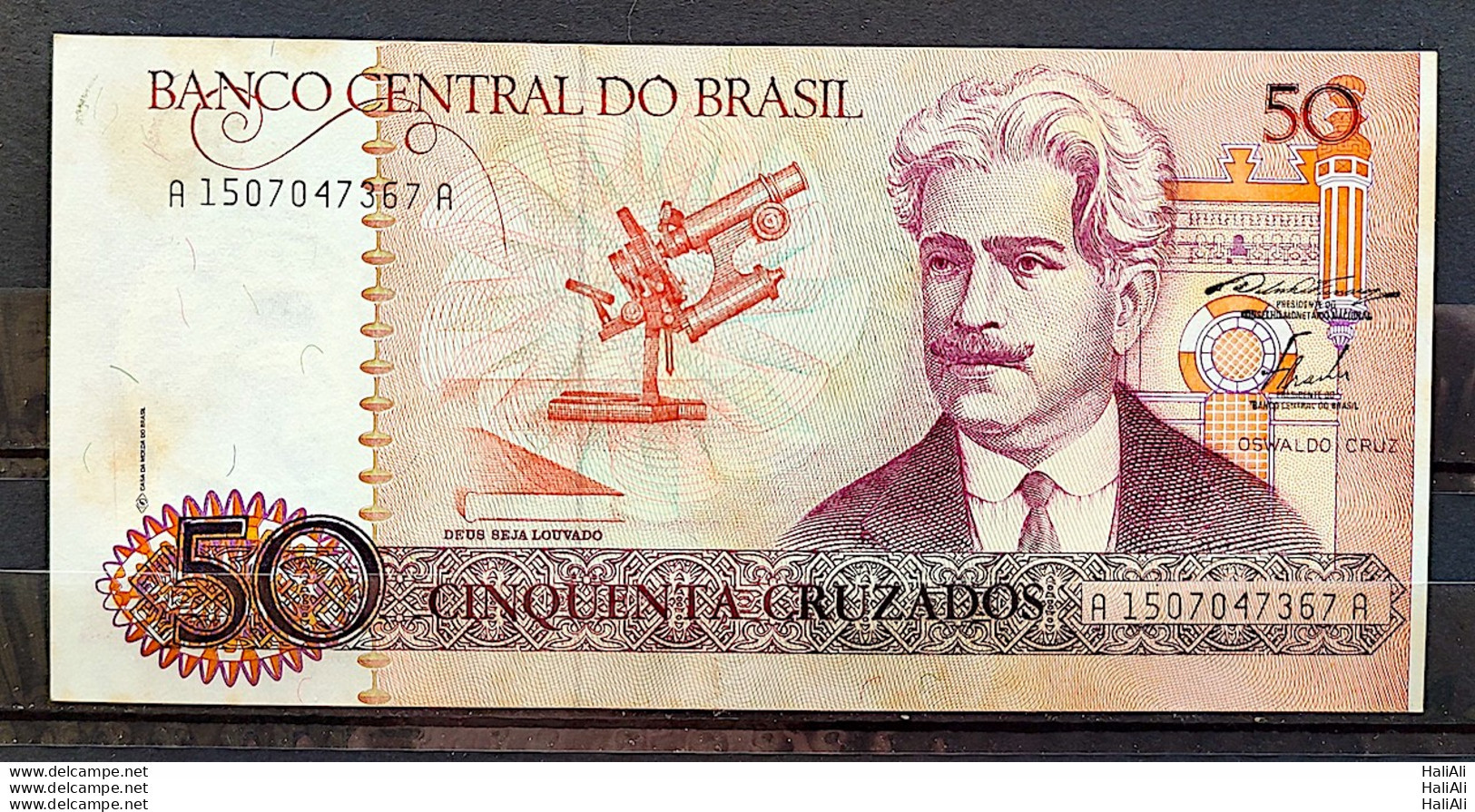 Brazil Banknote C 182 50 Cruzados Oswaldo Cruz Institute Science 1986 UNC 7367 - Brasile