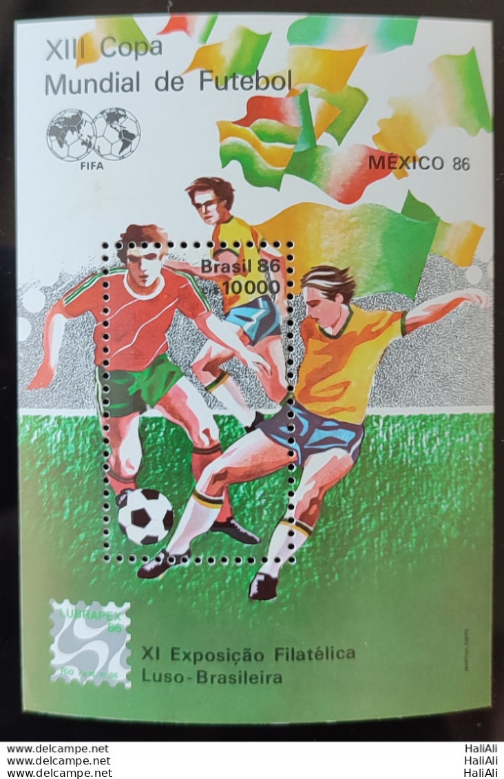 B 71 Brazil Stamp Mexico Soccer World Cup 1986 - Ungebraucht