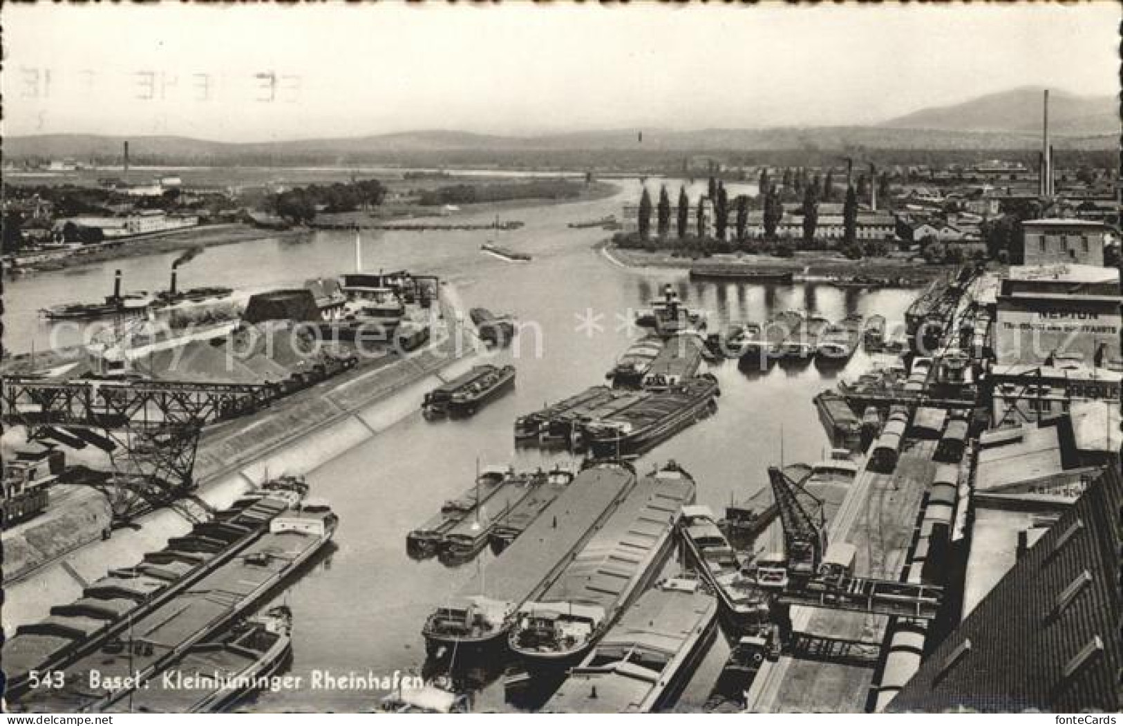 12042466 Basel BS Kleinhueniger Rheinhafen Frachtkahn Binnenschifffahrt Basel BS - Andere & Zonder Classificatie