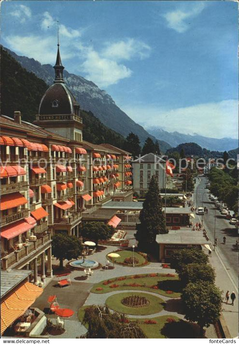 12037926 Interlaken BE Hoeheweg Mit Grand Hotel Viktoria Und Jungfrau Interlaken - Other & Unclassified