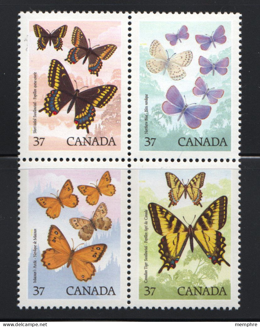 1988  Butterflies   Se-tenant Block Of 4 Sc 1213a MNH - Ongebruikt